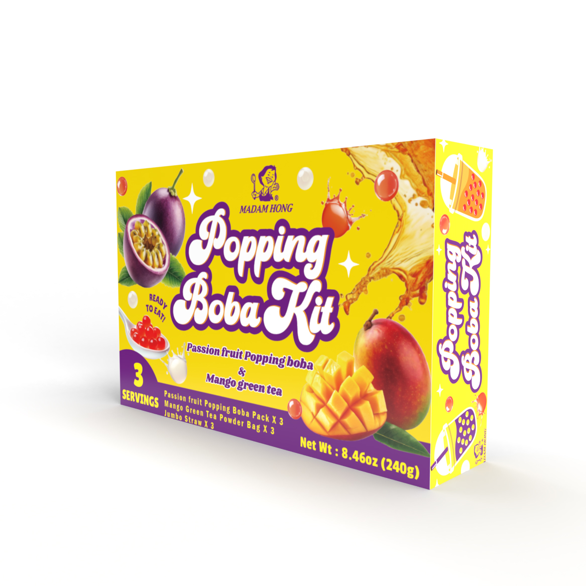 Pineapple Popping Boba with Mango Green Tea Kit
